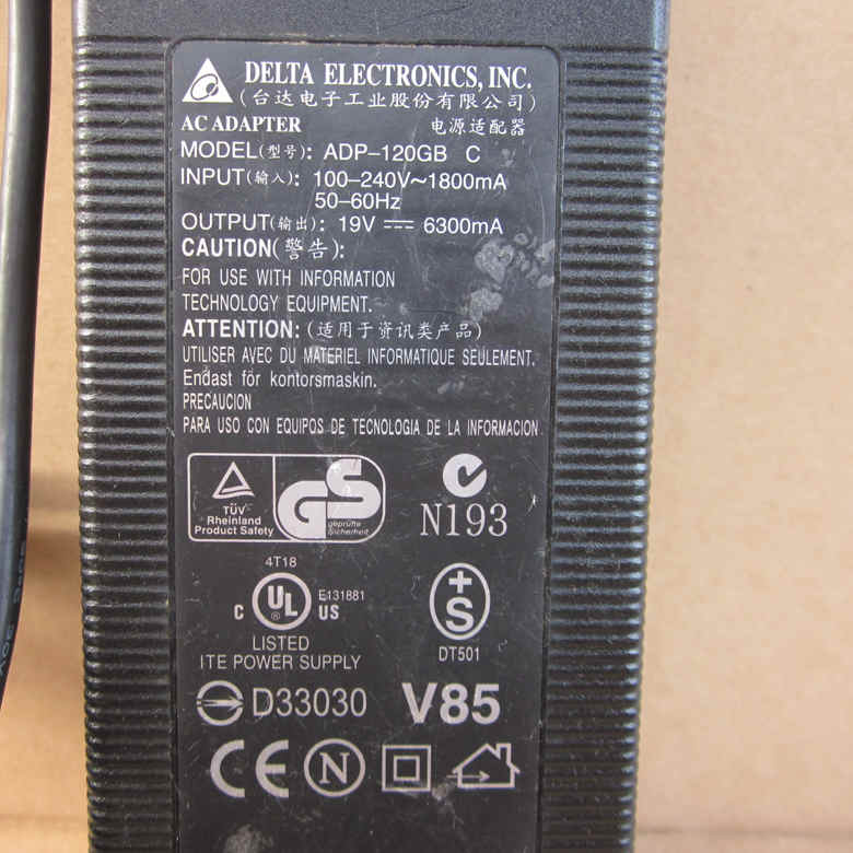*Brand NEW* 19V 6.3A 120W DELTA ADP-120GB C 19V 6300mA 5.5*2.1 AC DC ADAPTER POWER SUPPLY - Click Image to Close